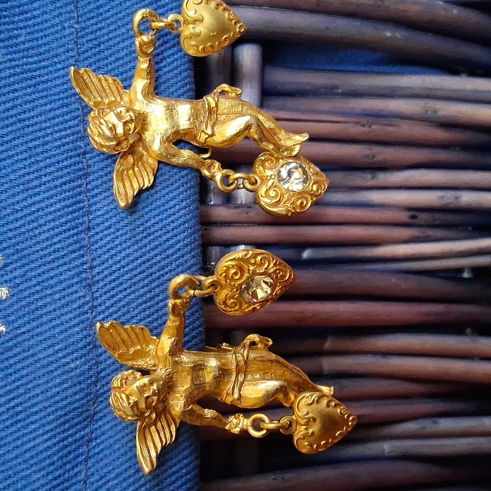 Cherub Angel Dangle Earrings